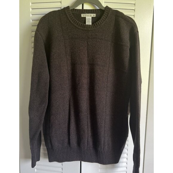 Geoffrey Beene Other - Geoffrey Beene Men's Chocolate Brown Cotton Sweater L/G Grandpacore